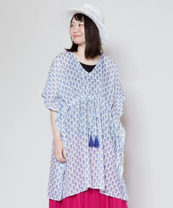 Bagru Poncho Top Monochromatic All - in - one