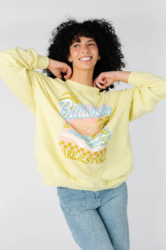 Billabong Ride In Sweatshirt - Yellow Refined Women's 
