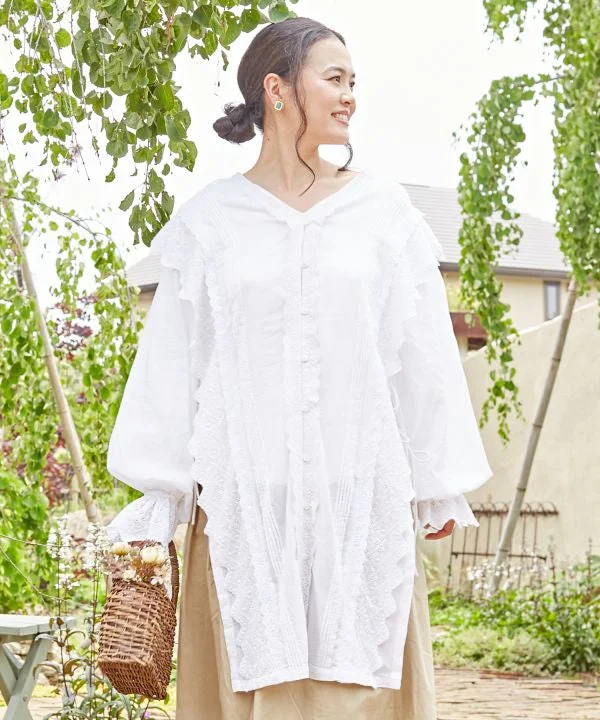 Fluffy Long Blouse Bold Women's Animal Print
