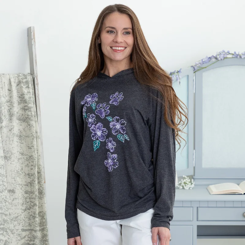 Hibiscus & Paws Ladies Hooded Tunic Feminine Women's Soft 