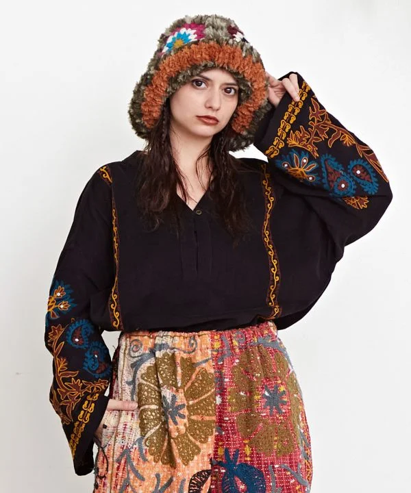 Kashmir Embroidery Top Rugged Women's Outdoor 