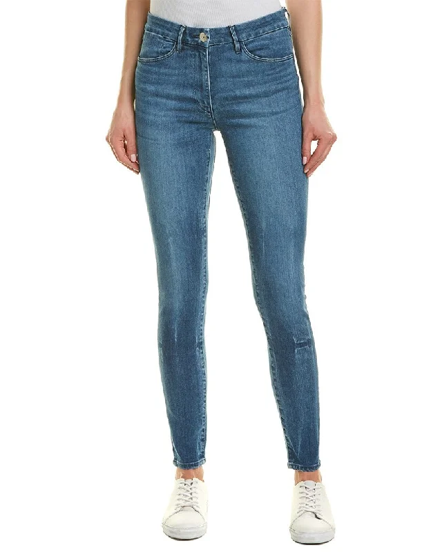 3x1 Womens W3 Channel Seam Helena Skinny Jeans Blue Contemporary 