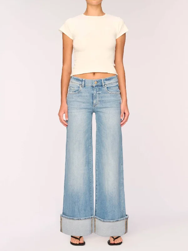 Hepburn Low-Rise Cuffed Jeans In Ravello Cuffed