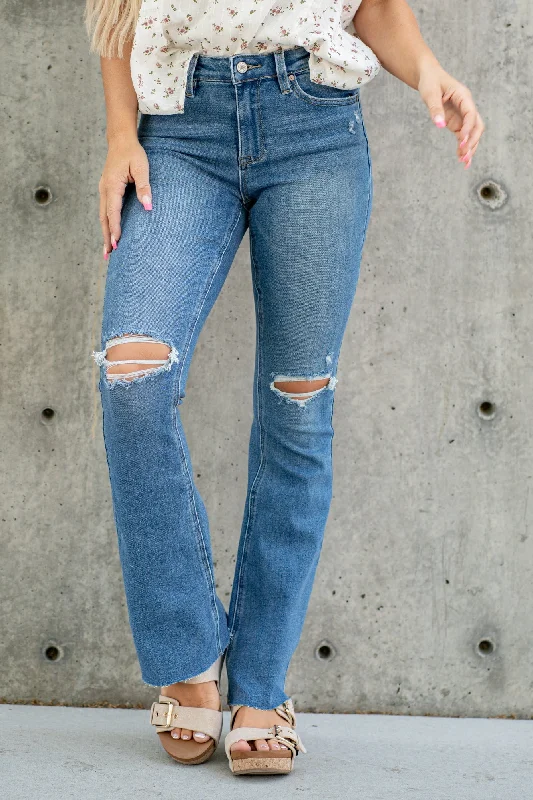 Meadow High Rise Distressed Boot Cut