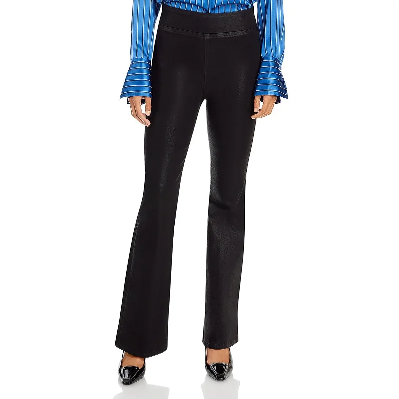 FRAME Womens High Rise Coated Flared Pants Refined Women's Velvet