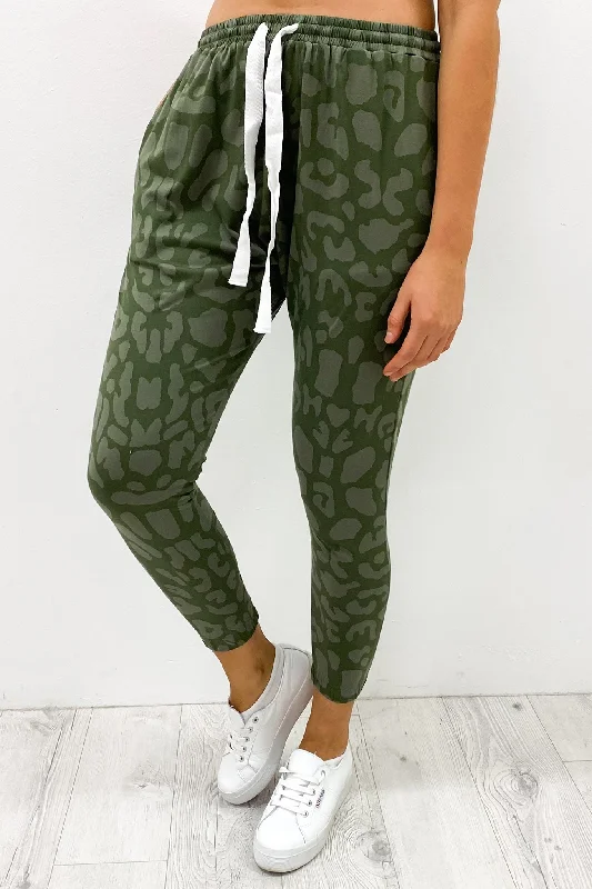 Kenji Comeback Pant Khaki Leopard