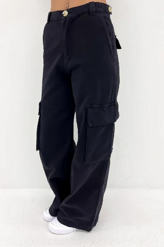 Maisy Cargo Pant Black