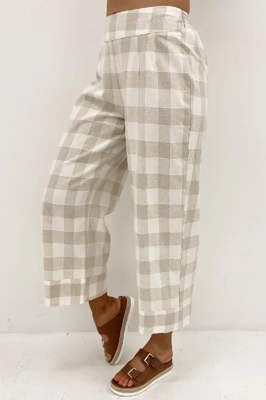 Nikola Pant Beige Check