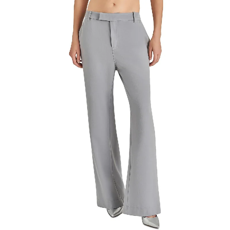 Steve Madden Womens Devin Mid-Rise Utility Straight Leg Pants