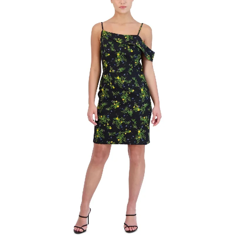 Laundry by Shelli Segal Womens Floral Print Mini Sheath Dress