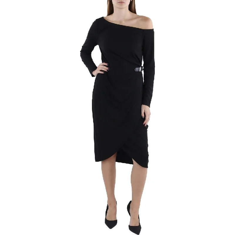 Lauren Ralph Lauren Womens Buckle  Wrap Dress