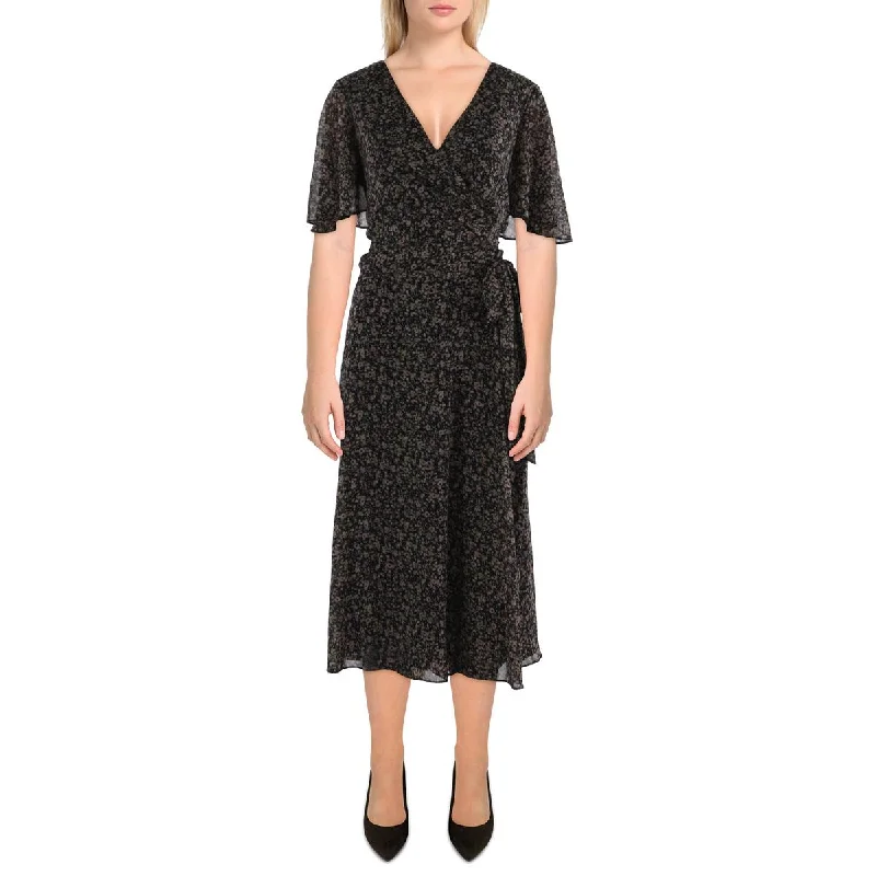 Lauren Ralph Lauren Womens Faux Wrap Wrap Dress