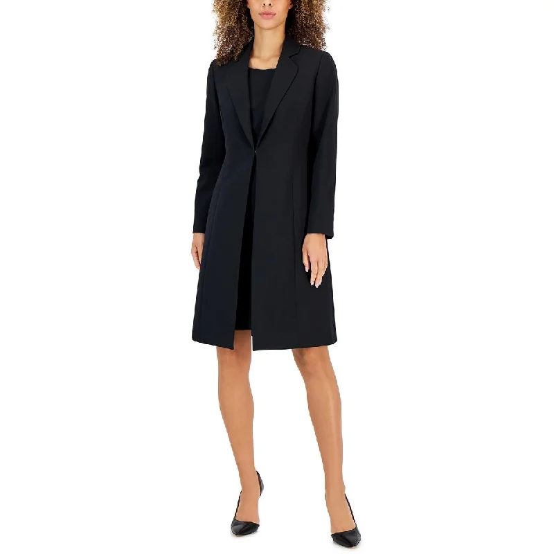 Le Suit Womens Petites Collar Work Day Wear Two Piece Dress