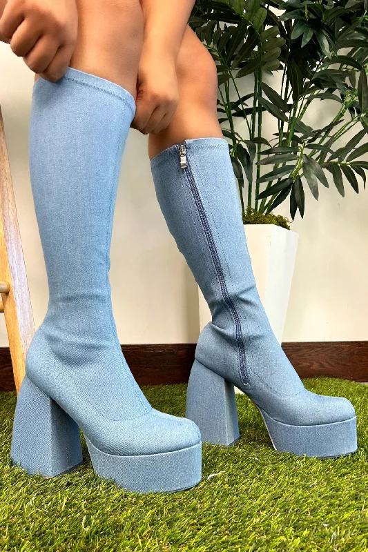 Denim Attitude Boots