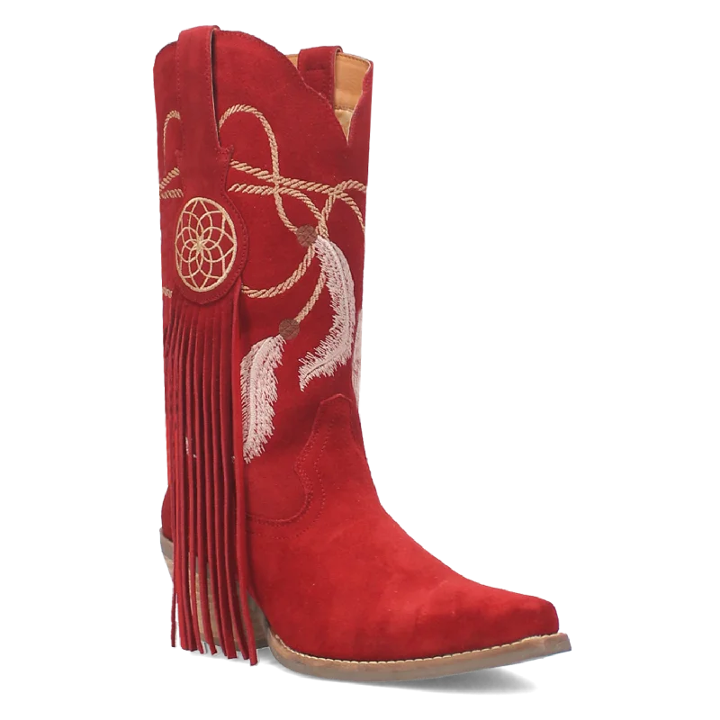 Online Exclusive | Dingo | Day Dream Leather Boot in Red **PREORDER