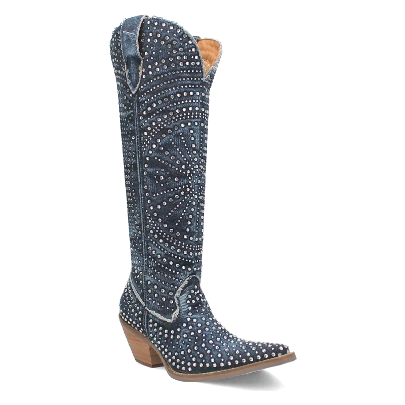 Online Exclusive | Dingo | Honkytonk Honey Denim Boot in Blue**PREORDER Sustainable Organic Online Exclusive | Dingo | Honkytonk Honey Denim Boot in Blue**PREORDER Sustainable Organic