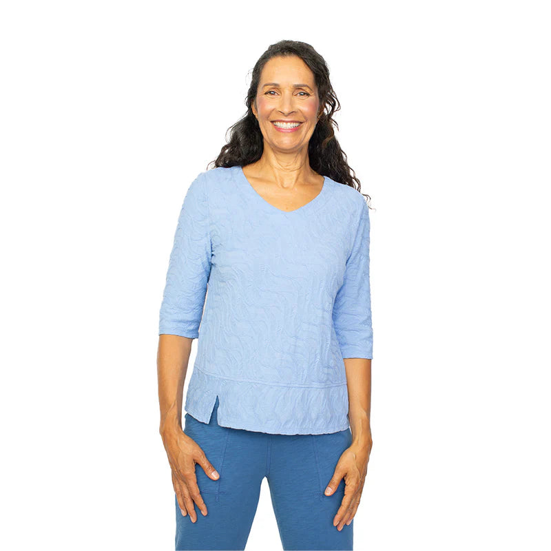 Habitat Sale, 16315 Elbow Sleeve Tee, Cornflower 50% Off Regular Price