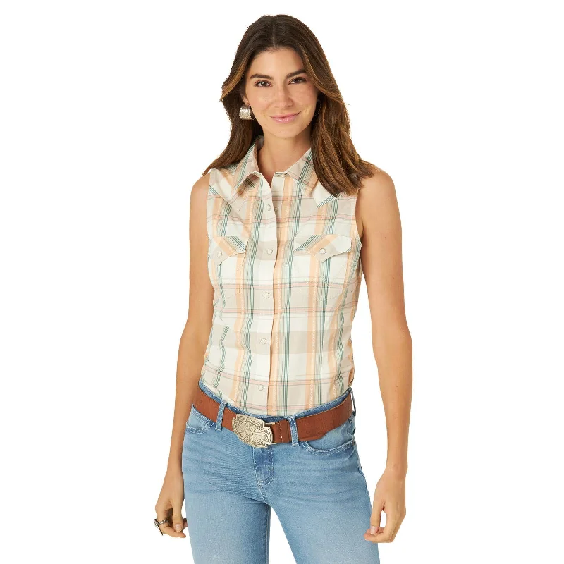 LADIES SLEEVELESS WESTERN SHIRT